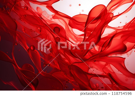 Abstract background of artery inside red blood hemoglobin molecule. Major blood cells erythrocytes. 118754596