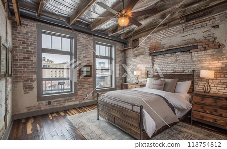 工業風臥室,鐵床 工業風臥室,鐵床 118754812
