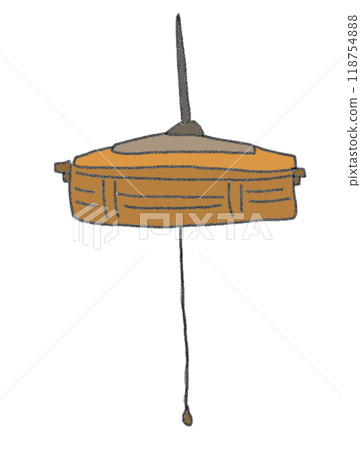 Color illustration of Showa-era interior lighting in pencil style 118754888