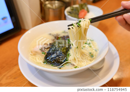 Ramen and Mentaiko rice 118754945