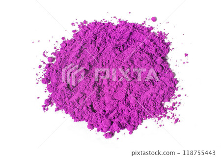 dry pink pigment, pink ultramarine, pink ochre, purple on a white background dry pink pigment, pink ultramarine, pink ochre, purple on a white background 118755443