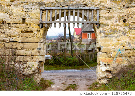Stare Selo Old village Castle, Lviv region, Ukraine. Castle in the Stare Selo old village near the Lviv in western Ukraine 118755473