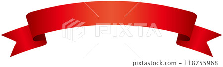 帶有曲線的簡單漸層色帶的單圖 2(紅色) 帶有曲線的簡單漸層色帶的單圖 2(紅色) 118755968