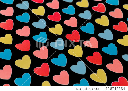 background colored hearts 118756384