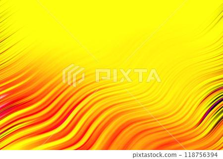 background with colored lines, abstract colored wavy lines on monochrome yellow 118756394