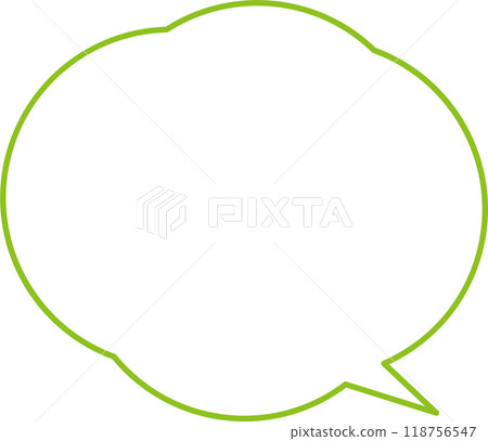 簡單的語音氣泡綠色 118756547