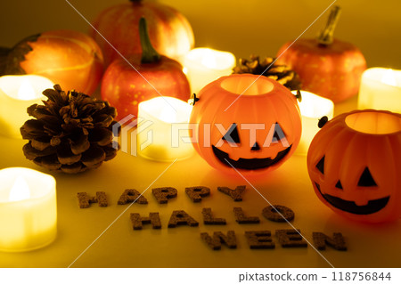 Warm candles on Halloween night Warm candles on Halloween night 118756844