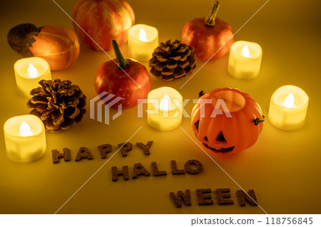 Warm candles on Halloween night Warm candles on Halloween night 118756845