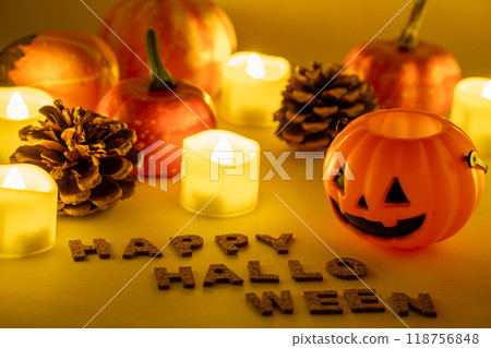 Warm candles on Halloween night Warm candles on Halloween night 118756848