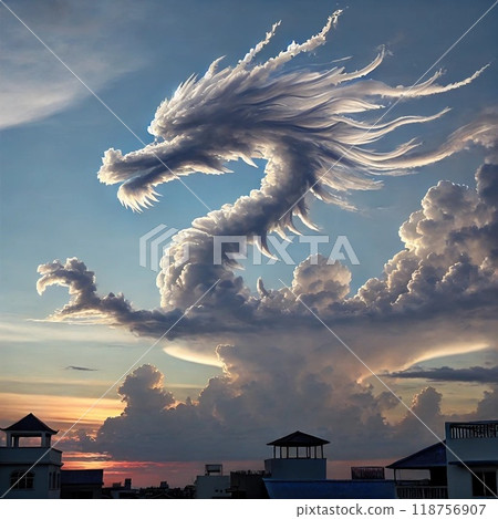 Dragon clouds bring good luck 118756907