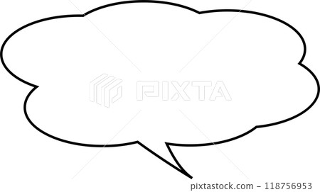 水平的簡單語音氣泡 水平的簡單語音氣泡 118756953