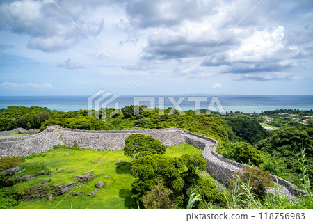 The view from the ruins of Nakijin Castle 118756983