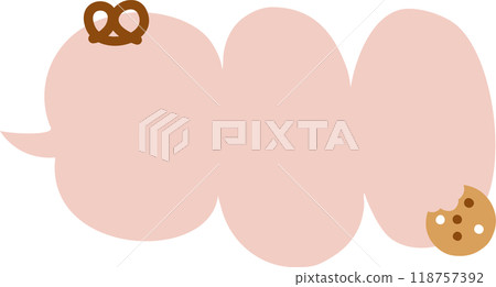 Cute hand draw pink color pretzel and cookies speech bubble balloon icon sticker memo keyword planner text box banner, flat png transparent element design Cute hand draw pink color pretzel and cookies speech bubble balloon icon sticker memo keyword planner text box banner, flat png transparent element design 118757392