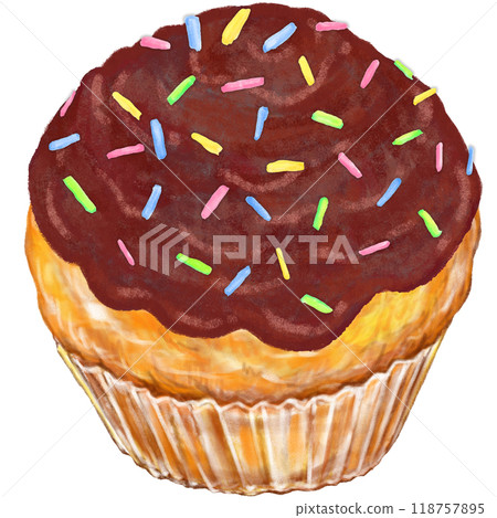 Cupcake_Chocolate cream_Color spray Cupcake_Chocolate cream_Color spray 118757895
