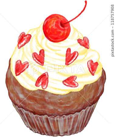 Cupcake_Cherry_Cream_Chocolate Cake 118757908