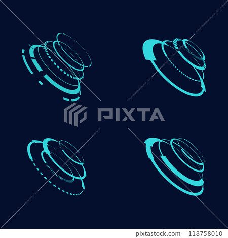 sci fi circle frame modern user interface element Technology futuristic 118758010