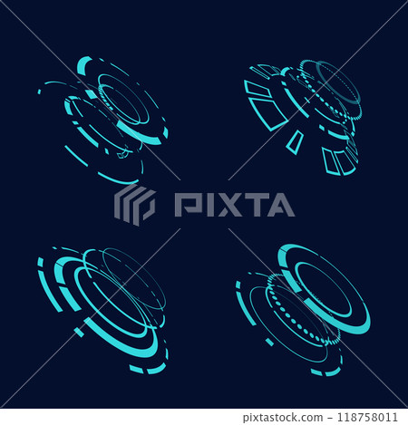 sci fi circle frame modern user interface element Technology futuristic 118758011