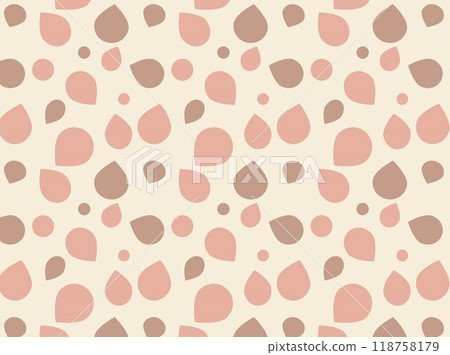 可愛的粉紅色和摩卡色水滴圖案壁紙素材 118758179