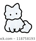 White cat kitten illustration vector 118758193