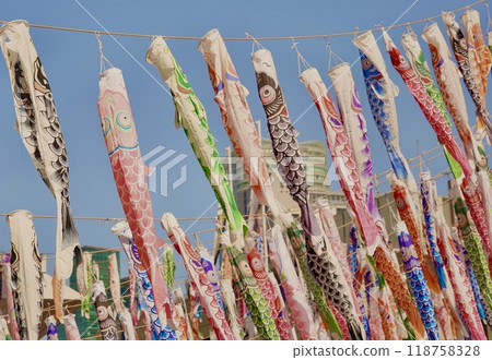 Tokyo Tower carp streamers 118758328