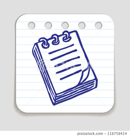 Doodle Notepad icon. 118758414