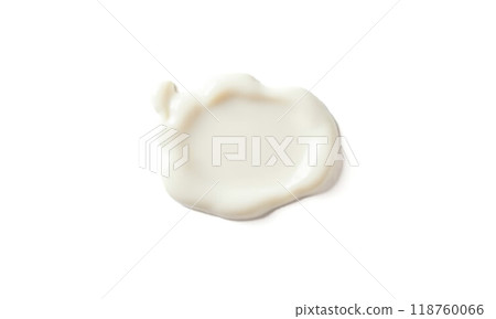 Smooth creamy smear. skincare product smear isolated on white background, beauty and cosmetics moisturizer, close-up view of facial lotion texture, skin care essentials Smooth creamy smear. skincare product smear isolated on white background, beauty and cosmetics moisturizer, close-up view of facial lotion texture, skin care essentials 118760066