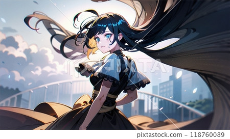 Girl with nice hair 118760089