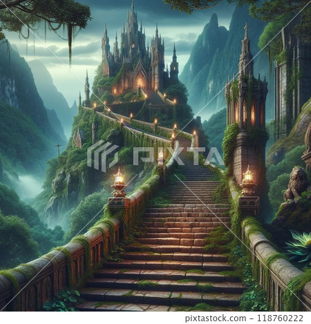 夢幻般的照明樓梯 118760222