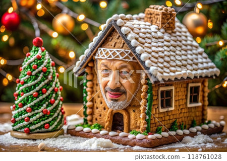 Gingerbread house in arabic style. national holiday 118761028