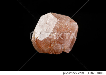 macro mineral garnet stone on a black background 118763006
