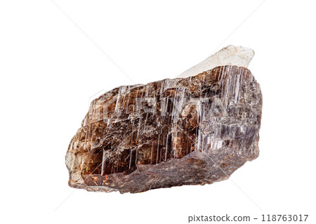 macro mineral stone quartz chloride on a white background 118763017