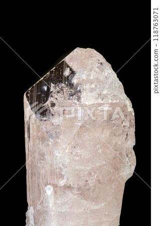macro mineral stone Danburite on a black background macro mineral stone Danburite on a black background 118763071