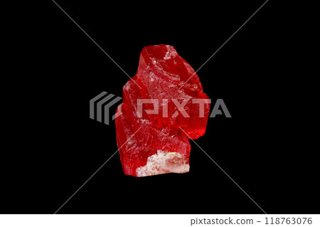 macro mineral stone Rhodochrosite on a black background macro mineral stone Rhodochrosite on a black background 118763076