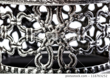 Beautiful vintage metal lantern on a white background Beautiful vintage metal lantern on a white background 118763252