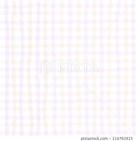 Purple Beige Gingham Check Hand Drawn Pattern Background Overlay 118763915