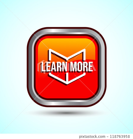 Learn More Icon Button Design Illustration Learn More Icon Button Design Illustration 118763958