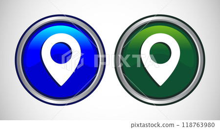 Map Pointer Location Icon Button Set Design Illustration Map Pointer Location Icon Button Set Design Illustration 118763980
