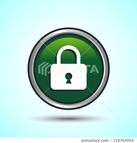 Lock Icon Button Design Illustration. Security Symbol Lock Icon Button Design Illustration. Security Symbol 118764004