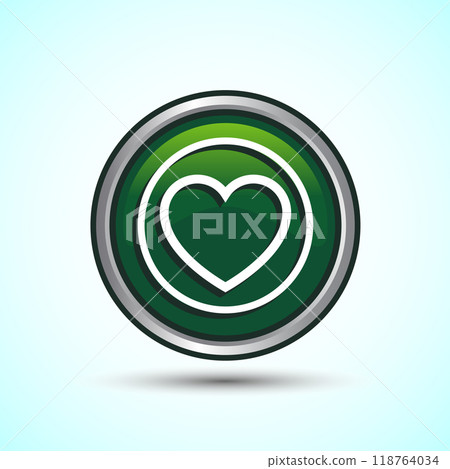 Love Icon Button Design Illustration, Heart Sign Love Icon Button Design Illustration, Heart Sign 118764034