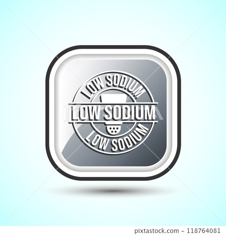 Low Sodium Icon Button Design Illustration 118764081