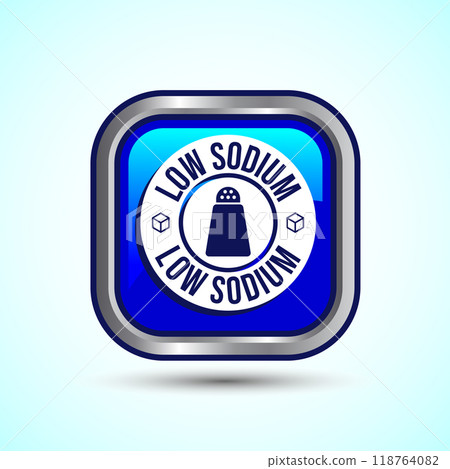 Low Sodium Icon Button Design Illustration 118764082