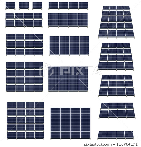 使用太陽能板的太陽能發電系統圖示 118764171