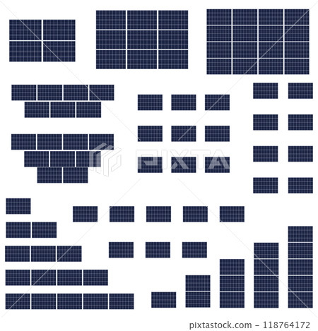 使用太陽能板的太陽能發電系統圖示 使用太陽能板的太陽能發電系統圖示 118764172