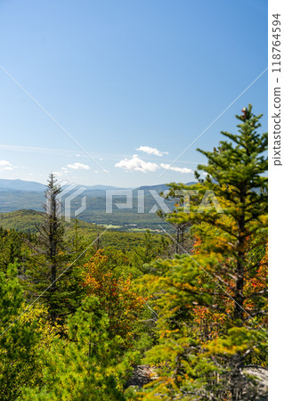 A beautiful view of mountains in White Mountain National Forest. 118764594