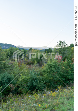 A beautiful view of mountains in White Mountain National Forest. 118764612