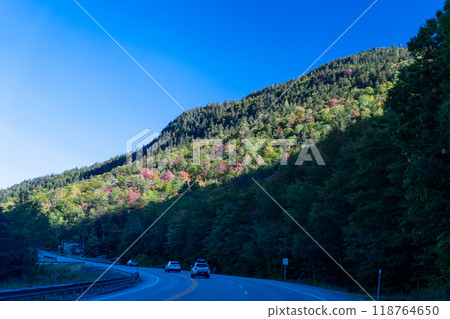 A beautiful view of mountains in White Mountain National Forest. 118764650