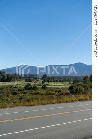 A beautiful view of the Mt. Washington Resort with mountains in the background. A beautiful view of the Mt. Washington Resort with mountains in the background. 118764726