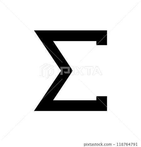 Sigma Symbol Icon 118764791