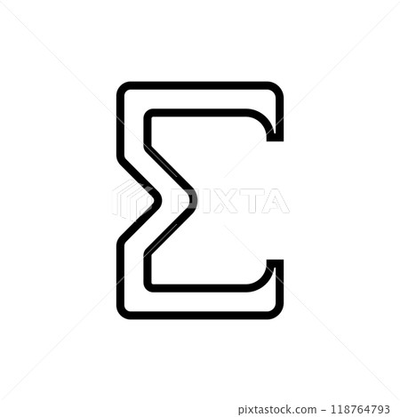 Sigma Symbol Icon 118764793