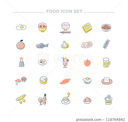 各種食材/食物圖示集 118764842